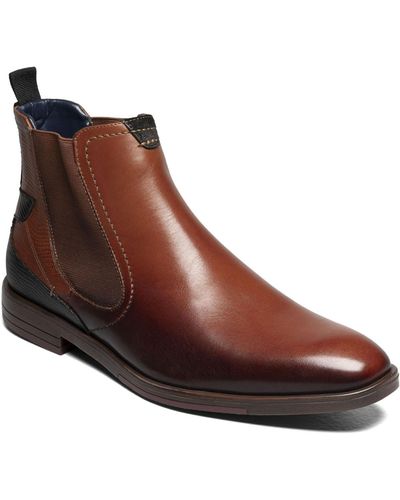 Stacy Adams Rayford Plain Toe Chelsea Boots - Brown