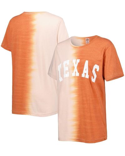 Gameday Couture Texas Longhorns Find Your Groove Split-dye T-shirt - Orange