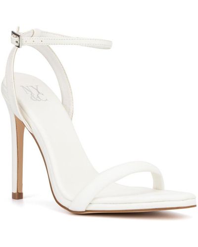 New York & Company Alania Strappy Heel Sandals - White