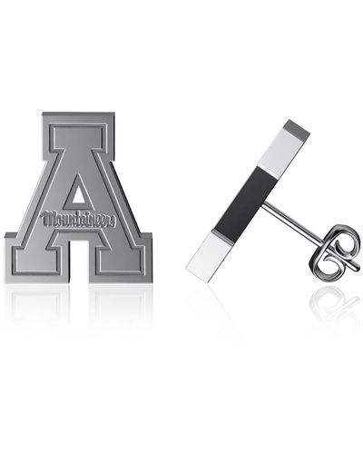 Dayna Designs Appalachian State Mountaineers Team Logo Silver Post Earrings - Metallic