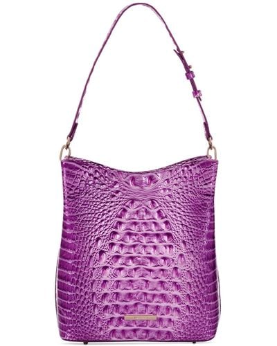 Brahmin Celina Leather Bucket Bag - Purple
