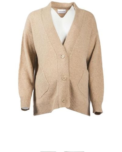 EMILIA GEORGE Maternity Wool Blend Renee Sweater Cardigan - Natural