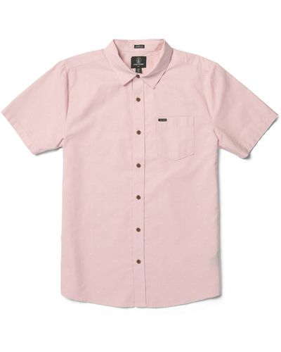 Volcom Crownstone Short Sleeve Shirt - Pink