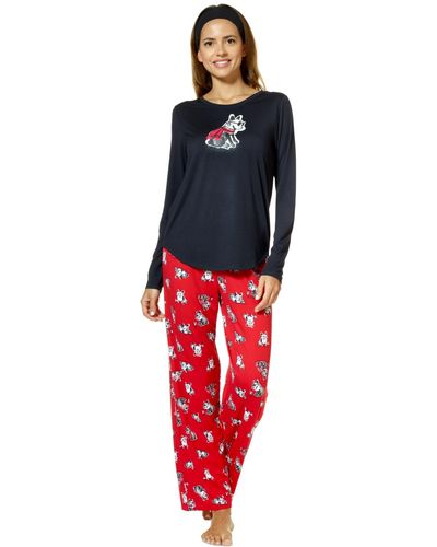 Hue 3-pc. Pajamas & Headband Set - Red