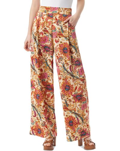 Jessica Simpson Winnie Printed Wide-leg Pants - Orange