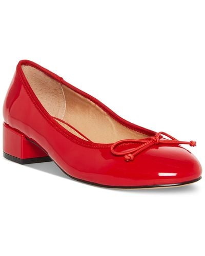 Steve Madden Cherish Block-heel Ballet Flats - Red
