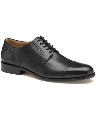 Johnston & Murphy Harmon Cap Toe Oxford Shoes - Black