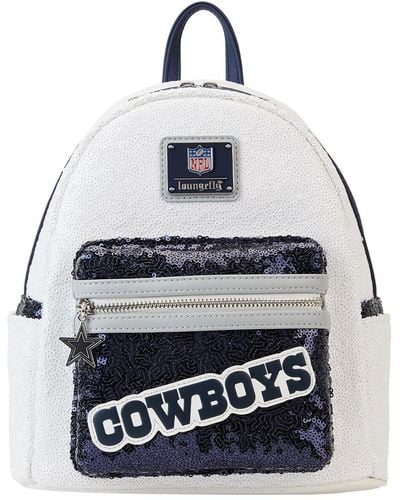 Loungefly And Dallas Cowboys Sequin Mini Backpack - White