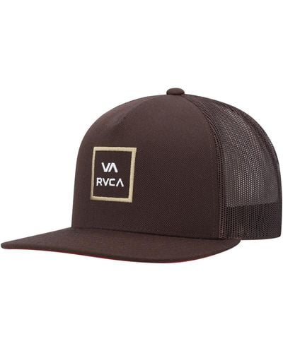RVCA Va All The Way Trucker Snapback Hat - Brown