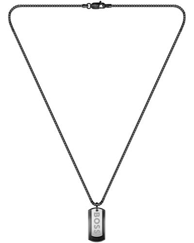 BOSS Boss Devon Stainless Steel Ionic Plated Steel Necklace - Metallic