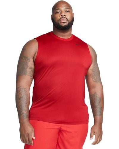 Nike Legend Dri-fit Sleeveless Fitness T-shirt - Red