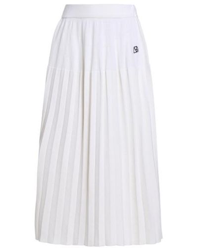 Bellemere New York Merino Pleated Skirt - White