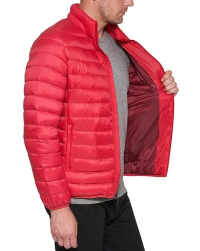 Club Room Down Packable Quilted Puffer Jacket - Red