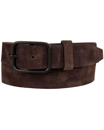 Lucky Brand Distressed Suede Leather Belt - Brown