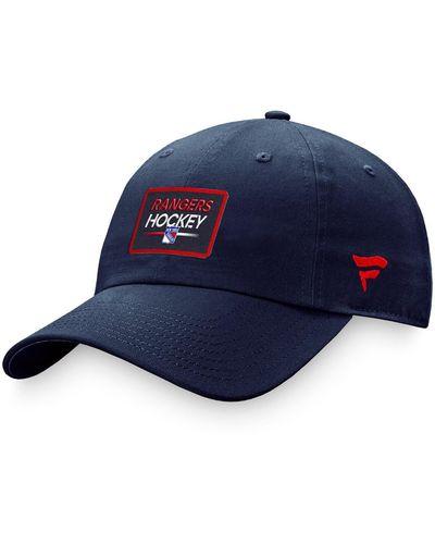 Fanatics New York Rangers Authentic Pro Rink Adjustable Hat - Blue