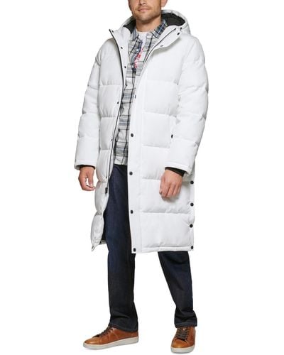 Levi's Quilted Extra Long Parka Jacket - White