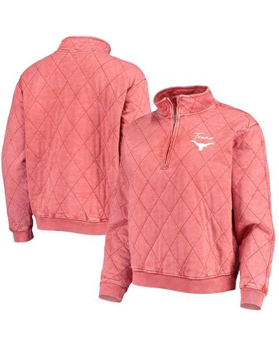 Gameday Couture Texas Longhorns Unstoppable Chic Quilted Quarter-zip Jacket - Pink