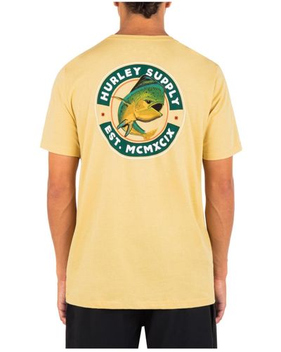 Hurley Everyday Fishy Fish Short Sleeve T-shirt - Yellow