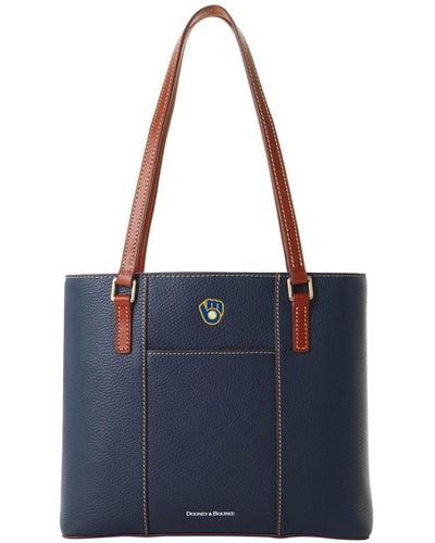 Dooney & Bourke Milwaukee Brewers Pebble Lexington Shopper Purse - Blue