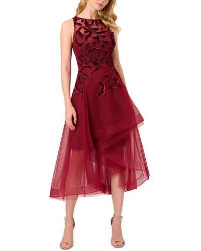 Adrianna Papell Embellished High-low Dress - Red