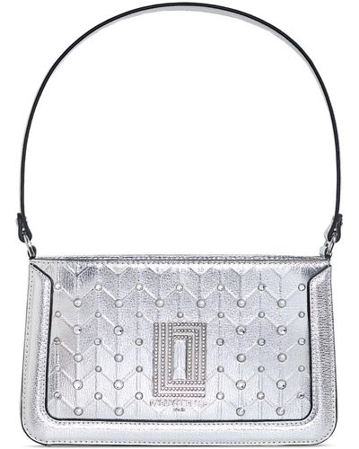 Karl Lagerfeld Simone Small Embellished Leather Demi - Gray