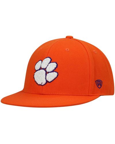 Top Of The World Clemson Tigers Team Color Fitted Hat - Orange