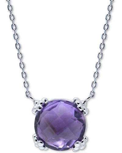 Anzie Amethyst Solitaire Pendant Necklace (2-7/8 Ct. T.w. - Purple