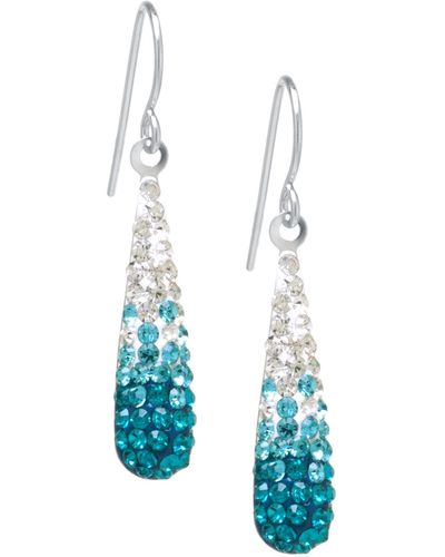Giani Bernini Pave Two Tone Crystal Teardrop Earrings Set - Blue