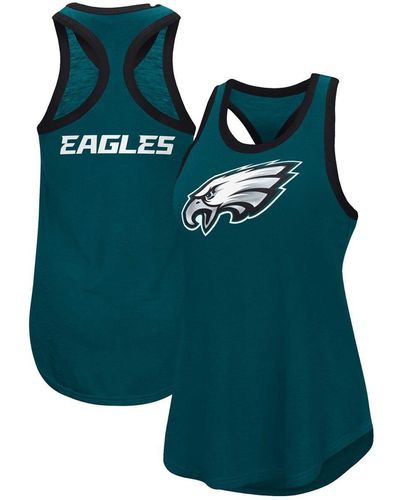 G-III 4Her by Carl Banks Midnight Philadelphia Eagles Team Tater Tank Top - Green
