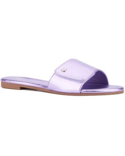 New York & Company Adelle Flat Sandal - Purple
