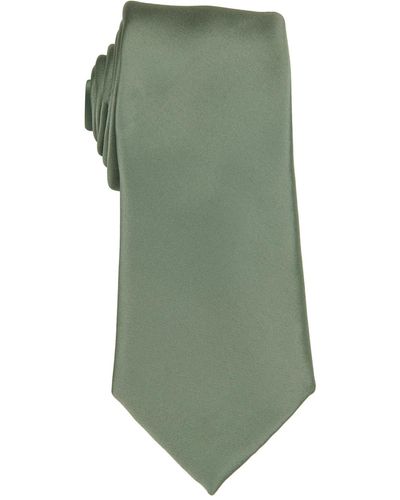 Con.struct Satin Solid Tie - Green
