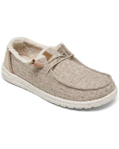 Hey Dude Wendy Warmth Slip-on Casual Sneakers From Finish Line - White