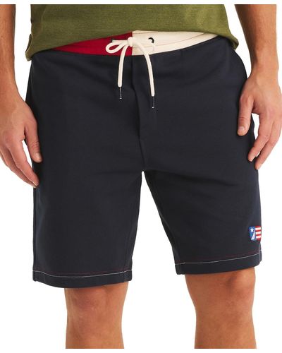 Nautica Colorblocked 9" Terry Shorts - Black