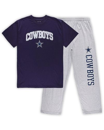 Concepts Sport Men's Concepts Sport White/Charcoal Dallas Cowboys Big & Tall  T-Shirt and Shorts Set