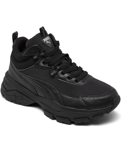 PUMA Cassia Via Mid Casual Sneaker Boots From Finish Line - Black