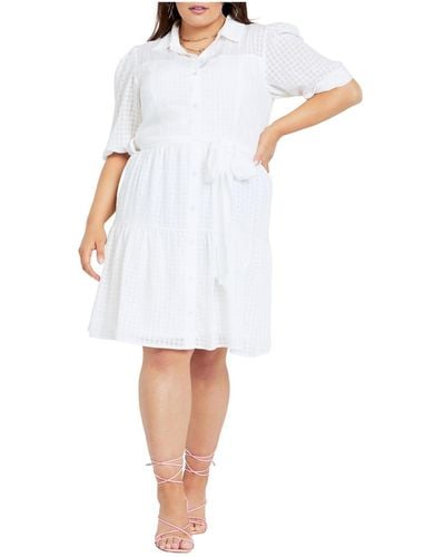 City Chic Plus Size Kassidy Dress - White