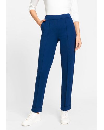 Olsen Lisa Fit Napoli Knit Pull-on Trouser Pant - Blue
