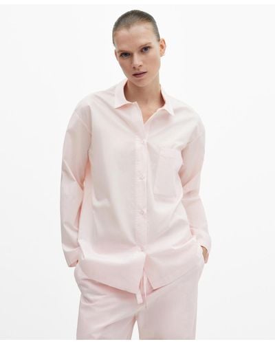 Mango Two-piece Cotton Pajamas - Pink