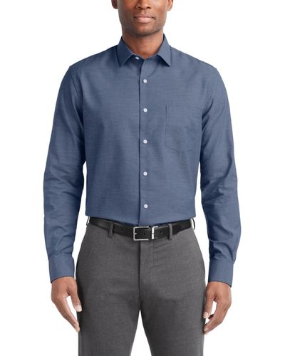 Van Heusen Stain Shield Regular Fit Dress Shirt - Blue