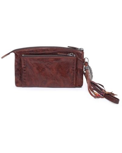 Old Trend Genuine Leather Bluebell Clutch - Red