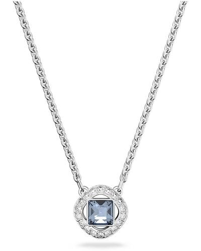 Swarovski Crystal Square Cut Angelic Necklace - Metallic