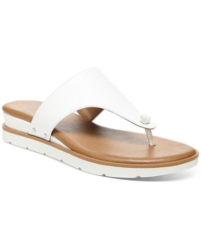 Style & Co. Emmaa Thong Flat Sandals - White