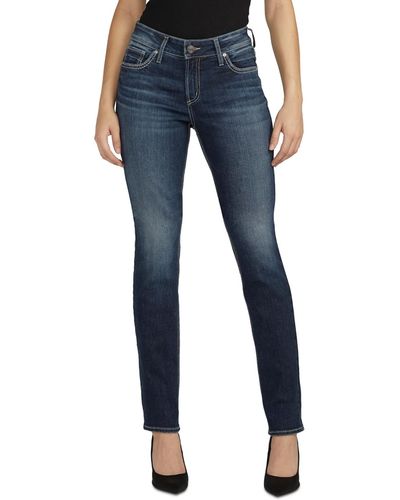Silver Jeans Co. Elyse Straight-leg Jeans - Blue