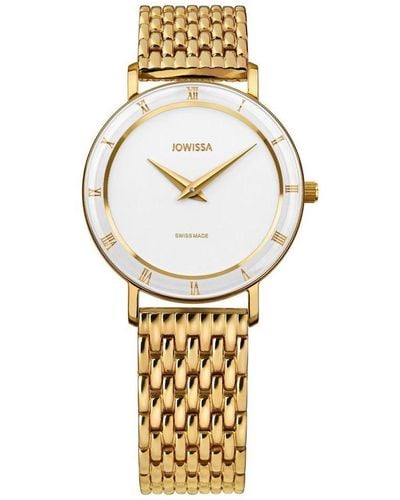 JOWISSA Roma Swiss Gold Plated Ladies 30mm Watch - Metallic