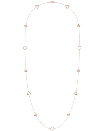LuvMyJewelry Avani Skyline Geometric Layered Sterling Silver Diamond Necklace - White