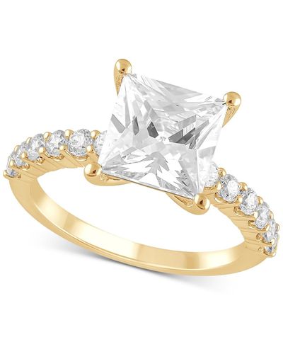 Badgley Mischka Certified Lab Grown Diamond Princess Engagement Ring (3-1/2 Ct. T.w. - Metallic