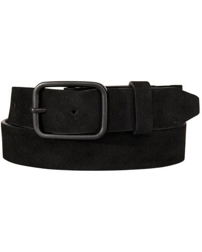 Lucky Brand Distressed Suede Leather Belt - Black