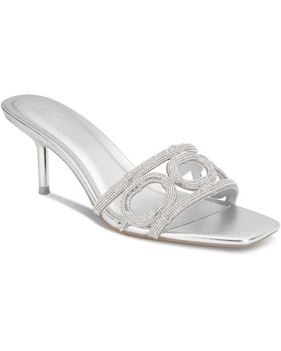 INC International Concepts Martinaa Slide Sandals - White