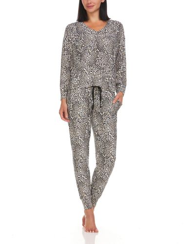 Flora Nikrooz Trina Lounge Pajama Set - Gray