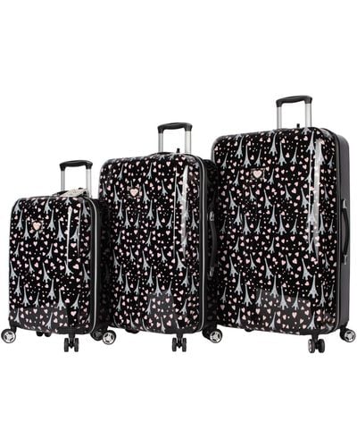 Betsey Johnson Hardside Luggage Collection - Black